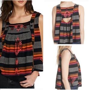 Free People Vintage Stripe Swing Tank Top